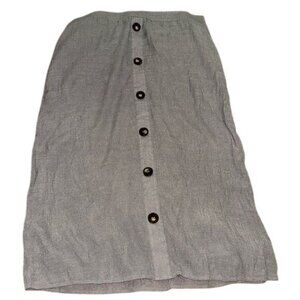 Gray APT. 9 Button-Front Long Skirt XL